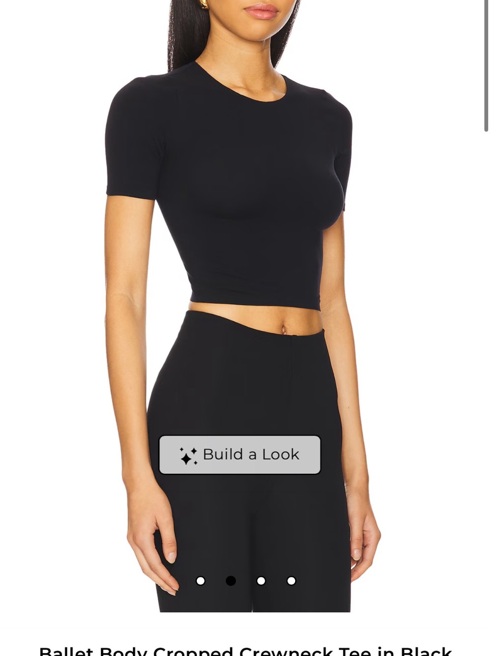 Commando Black Ballet Body Cropped Crewneck Tee